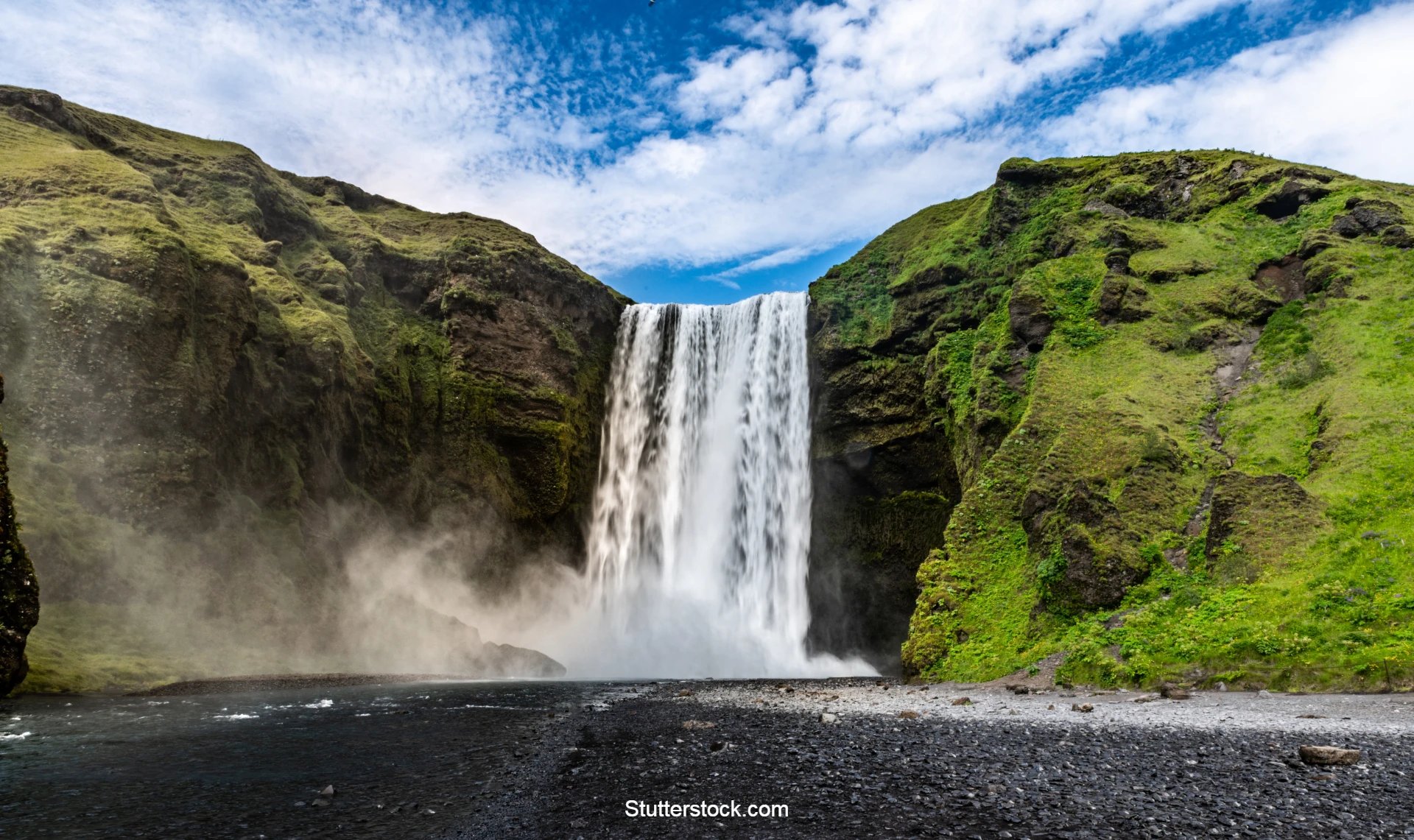 Skogafoss Iceland at the end of the Laugavegur Trail